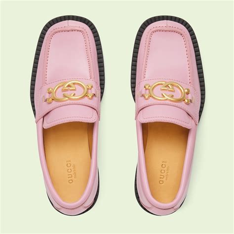 light pink gucci loafers